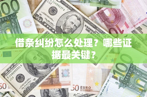 武汉借条纠纷怎么处理？哪些证据最关键？