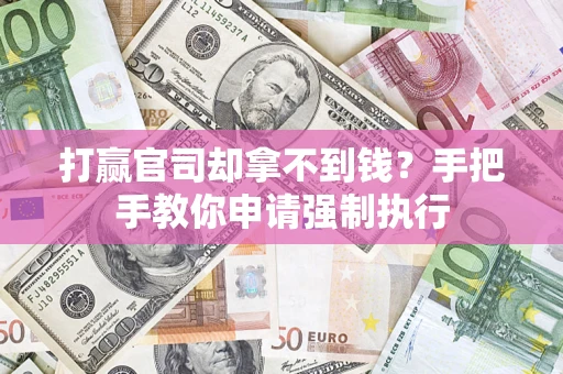 武汉打赢官司却拿不到钱？手把手教你申请强制执行