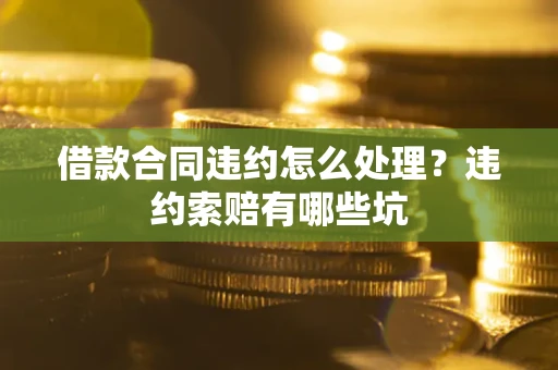 武汉借款合同违约怎么处理？违约索赔有哪些坑