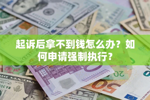 武汉起诉后拿不到钱怎么办？如何申请强制执行？