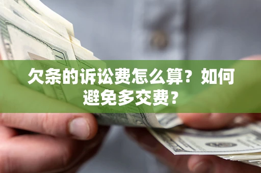 武汉欠条的诉讼费怎么算？如何避免多交费？