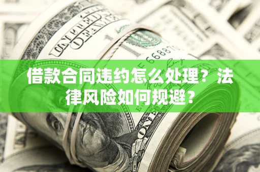武汉借款合同违约怎么处理？法律风险如何规避？