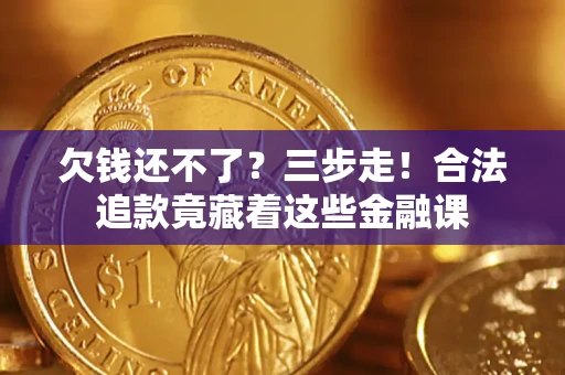 武汉欠钱还不了？三步走！合法追款竟藏着这些金融课