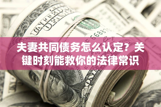 武汉夫妻共同债务怎么认定？关键时刻能救你的法律常识