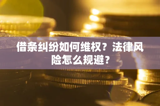武汉借条纠纷如何维权？法律风险怎么规避？